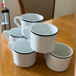 Dansk Christianhavn white with blue and rim cups